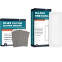 Ezüst Kalcium Alginate Dressing (4 "x4" 10Pcs) + sziget Dressing (4 "x 10" 25Pcs)