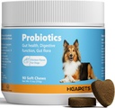 Probiotikumok kutyáknak emésztőenzimekkel, probiotikumokkal és prebiotikumokkal, Support Gut Health, Emésztési egészség, Gut Flora és Hasmenés, kutya probiotikus sajtok immunrendszer (csirke rágás, 90ct)