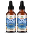 2000MG Liposomal Glutathione Liquid, 98% Absorption, Active Form L- Glutathione Supplement, Vegan Friendly, Powerful Antioxidant Complex for Immune System, Aging Defense, Detox, 4 FLOZ