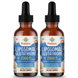 2000MG Liposomal Glutathione Liquid, 98% Absorption, Active Form L- Glutathione Supplement, Vegan Friendly, Powerful Antioxidant Complex for Immune System, Aging Defense, Detox, 4 FLOZ