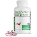 Bronson Tart Cherry Extract + Celery Seed Capsules - Leistungsstarke Uric Acid Cleanse, Joint Mobility Support & Muscle Recovery Supplement - Non-GMO Formel - 60 Vegetarische Kapseln