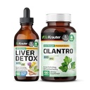 BIO KRAUTER Máj méregtelenítő tinktúra 4 Fl. Oz. & Cilantro 100 kapszula