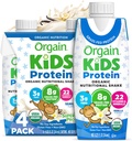Orgain Organic Kids Protein Shake, Vanilla - 8 g fehérje, 22 Vitaminok & Ásványok, Gyümölcsök és Zöldségek, Gluten Free, Soy Free, Non-GMO, 8.25 Fl Oz (4-es csomag)