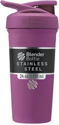 BlenderBottle Strada Shaker Cup Szigetelt rozsdamentes acél víz palack Wire Whisk, 24- Ounce, Plum