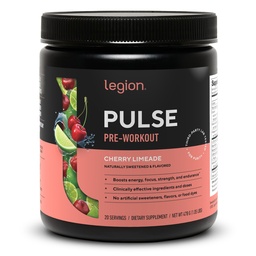 LEGION- All Natural Nitric Oxide Pretushing Drink to Boost Energy, Creatine Free, Naturally Sweared, Beta Alanine, Citrulline, Alpha GPC (Cherry Limeade)
