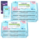 Flussible Hemorrhoid Wastees 124; Medicated WitchHazel Wastees Ph Balanced Wasteed 124; 304 Count Fragrance Free Felnőtt Hemorrhoid Treatment Witch Hazels Wipe for Butt Itch Relief Soothing