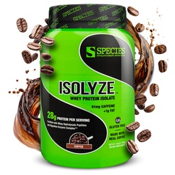 Faj Nutrition Isolyze Whey Protein Powder, 100% Whey Isolate for Muscle Building, 27.5g Protein Per Scoop, No Sugar & Low Fat (kávé, 22 adag)