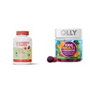 SmartyPants Kids Multivitamin Gummies and Fiber Supplement: Omega 3 Halolaj & OLLY Kids Multivitamin + probiotikus gumi, emésztési és immuntámogatás
