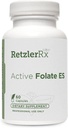 HormonSynergy Active Folate ES - 5- MTHF - 10 000 µg (10 mg) per Serving - 5- MTHF (mint 5- metiltetrahydrofolate) - Bioactive Folate as Quatrefolic ® - 60 Veg Caps