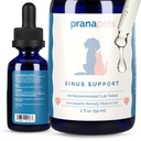 PranaPets Sinus Supporting Liquid Supply Supplement for Pets Achilles 124; Natural Supports Cat & Dog Sinus Relief