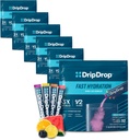 DripDrop hidratációs csomagok - Bold Variety Pack - Single Serve Electrolites Powder Drink Mix - Görögdinnye, Berry, Lemon, Orange - Non-GMO, Gluten Free, Vegan - 192 Sticks