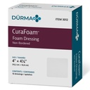 Dynarex 3012 CuraFoam Foam Dressing, Non-Bordered, Sterile, Provides Cushioned and Mound Cound Care, 4 "x 4.25", 10-es csomag