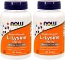 NOW Foods L- Lysine 1000mg, 100 tabletta (2 db-os csomag)