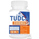 2000mg Tudca májpótló kiegészítés, Tudca Bile Só Milk Thistle és Nac, 60 kapszula 30 napig, Máj támogatása, méregtelenítés, immunrendszer