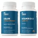 Dr. Tobias Colon 14 napos tisztítás és D3-vitamin 5000 NE Támogatja az általános egészséget, az immunrendszert és az emésztőrendszert. Nem-GMO Gut Cleanse és vitamin a férfiak és nők.