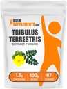 BulkSupplements.com Tribulus Terrestris kivonat por - Tribulus Terrestris kiegészítők, Herbal kiegészítés - Gluten Free, 1,5 g / szerving, 100g (3.5 oz) (1-es csomag)