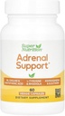 Super Nutrition Adrenal Support L-Tyrosine, Rhodiola kivonat, Ashwagandha kivonat, és Eleuthero kivonat, 60 Veggie kapszula