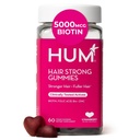 HUM Hair Strong Daily Hair Growth Gummis mit Biotin, Zink, Vitamin B12 zu unterstützen Wachstum, Folsäure & Vitamin B12 Gummy Vitamine für gesunde Haare Unterstützung für Frauen und Männer, 60 Gummie