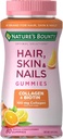 Természet Bounty Hair, Skin & Nails Biotin és Collagen, Támogatja a Hair Skin és Kail Health, 2500 µg, Citrus ízesített gummies, 140 Ct