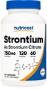 Nutricost Stroncium kapszula 750mg, 120 kapszula - vegetáriánus, nem-GMO, glutén mentes