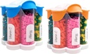 Extra nagy Pill Organizer Napi, Heti, Havi kiegészítő palack, Aranyos Blossom Pill Dispenser 7 XL kompartmentekkel (2 Pack Combo) (Light Blue and Orange)