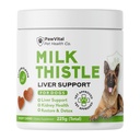 Milk Thistle for Dogs - Max Strength Life Support Chews, Wild Alaskan Salmon Oil & Curcumin - Kidney Detox & Hepatic Support - Natural Máj Support Chews Made with Real Chicken, Coline & NAC
