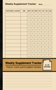 Heti kiegészítés nyomkövető: egyszerű kiegészítés naplóbejegyzés (notebook)