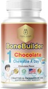 Kids Bone Builder 1 Chewable A Day Halal Vitamins Chocolate Flavor for Age 4- 12 60 Servings