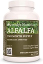 Remedy 's Nutrition Alfalfa - 1000 mg, 60 Vegan Capsules Herbal Diétás Kiegészítés - Két hónapos ellátás