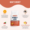 C-vitamin 1000mg cinkkel, Rose HiPS-szel és Citrus Bioflavonoidokkal, Immun Supplement Antioxidáns Védelem, 300 kapszula