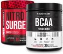 Jacked Factory Nitrosurge Shred Thermogenic Pre- Edzés a Black Cherry & BCAA a gyümölcs punch a test rekombináns, izom épület és helyreállítás