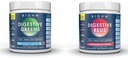 BIOHM esszenciális köteg, emésztési vörösök és zöldek, Superfood Powder, antioxidánsok, Vitaminok, probiotikumok, Emésztési egészség a férfiak és nők számára, emésztési kiegészítés enzimekkel, 30 szerváció