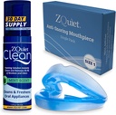 ZQuiet Anti-Snoring Mundstück Lösung - Komfort Größe #1 (Einzelgerät) + Reiniger (1,5oz Flasche) - Made in USA Snoring Lösung für eine bessere Nachtschlaf (blau)