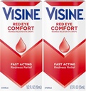 Visine Red Eye Comfort Redness Relief Eye cseppek, hogy segítsen enyhíteni a vörös szemek miatt kisebb szemirritáció gyors, Tetrahidrozolin HCl, 0,5 fl. oz (csomag 2)