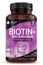 Biotin Haarwachstum Vitamine 12000mcg hohe Stärke mit Kokosöl - fördert gesundes Haar Haut und Nägel - Biotin Vitamine für Frauen und Männer Vegan, Glutenfreie Ergänzungen - Made in UK by New Leaf