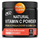 Természetes C-vitamin Acerola Cherry & Camu Camu Powder - Magas abszorpció Citrus Bioflavonoids - Immunrendszer & Collagen booster - Anti-Aging Skin Vitamins Készült USA 90 adag