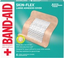 Band- Aid Brand Skin- Flex ragasztó rugalmas sebtapaszok elsősegély sebápolás kisebb sebek, scrapes & Burns, egy kényelmes érzés, mozgó, mint egy második bőr, steril, nagy, 6 ct