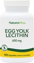 NaturesPlus Tojás Yolk Lecithin - 600 mg, 180 kapszula - szója mentes, glutén mentes - 90 szerva