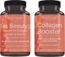 Reserve Schönheit, Bäume Schönheit 3, Beauty-Ergänzung für Haarwachstum, Hautpflege und Nagelpflege 90Caps & Collagen Booster, Kollagen-Ergänzung für Hautpflege und Gelenkgesundheit, unterstützt Healt 60Caps