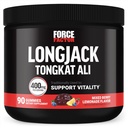 Force Factor Longjack Tongkat Ali Gummees, Tongkat Ali for Men to Support Men Vitality and Drive, 400 mg Tongkat Ali with BioPerine, Mixed Berry Lemonade, 90 Gumies