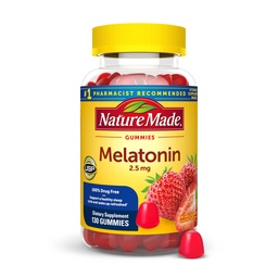 Természet Made Melatonin Gumies 2,5 mg, 100% Gyógyszermentes alvástámogatás felnőttek, Melatonin kiegészítés 130 gróf, 130 napos ellátás