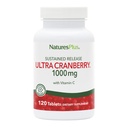 NaturesPlus Ultra Cranberry, Tartós kiadás - 1000mg, 120 tabletta - C-vitaminnal - vegetáriánus, glutén mentes - 60 szerva