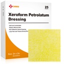 Carbou Medical Xeroform Petrolatum Dressing 2 "x2", 25 egyéni csomag, Non-Adherent Gaze Pad, Soft Fine Mesh Gaze Patch for Wound Care, Burns, Lacerations, Skin Grafts & Surgical Inchesions