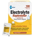 Globe Electrolyte cseretabletták rehidráció, testmozgás helyreállítás, ifjúsági és felnőtt sportolók, túrázás, Camping, & Sport Recovery és több... 50 csomag 2 tabletta minden, 100 gróf