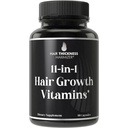 11- in1 Vegan Hair Growth Vitamins for Thinning & Brittle Hair - Advanced Vitamin Complex with 5000mcg Biotin, Pumpkin Seed, Cink. Támogatja Thicker, Healthier- Looking Scalp for Women & Men