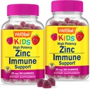 WellJa Zink für Kinder 25mg Gummie - Immunsystem und Antioxidantienunterstützung - Hautgesundheit, maximale Stärke Kinder Zink Ergänzung Immun Booster Gummy - GMO-frei, Vegan - 60 Gummie (2)