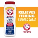 Arm & Hammer Athlete 's Foot Powder - gombaellenes kezelés lábak a Soda sütés - enyhíti a viszketés, égő, és Odor - klinikailag bevált formula - 3.5 oz 4 csomag (4)