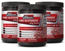 Brain and Memory booster - Pure GLUTAMINE Powder 4,500MG - Immuntámogatás, glutamin por kiegészítés, energia booster kiegészítők, l glutamin pre Workout, l glutamin post edzés 3 palack (900g)