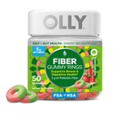 OLLY Fiber Gummy Ringe, 5g FOS Prebiotic Fiber, Digestive Health Supplement,* Erdbeerwassermelone Flavored, 25 Tage Versorgung - 50 Count
