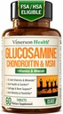 Glucosamine Chondroitin MSM kiegészítés - Fejlett közös kiegészítők férfiak és nők részére w / Glucosamine Sulfate 1000mg, Chondroitin Sulfate & MSM, B12 vitamin és több a közös egészségért - FSA támogatható